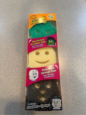 New Scrub Daddy Mommy Special Edition Halloween 3pk Witch Werewolf Ghost 2-Sided